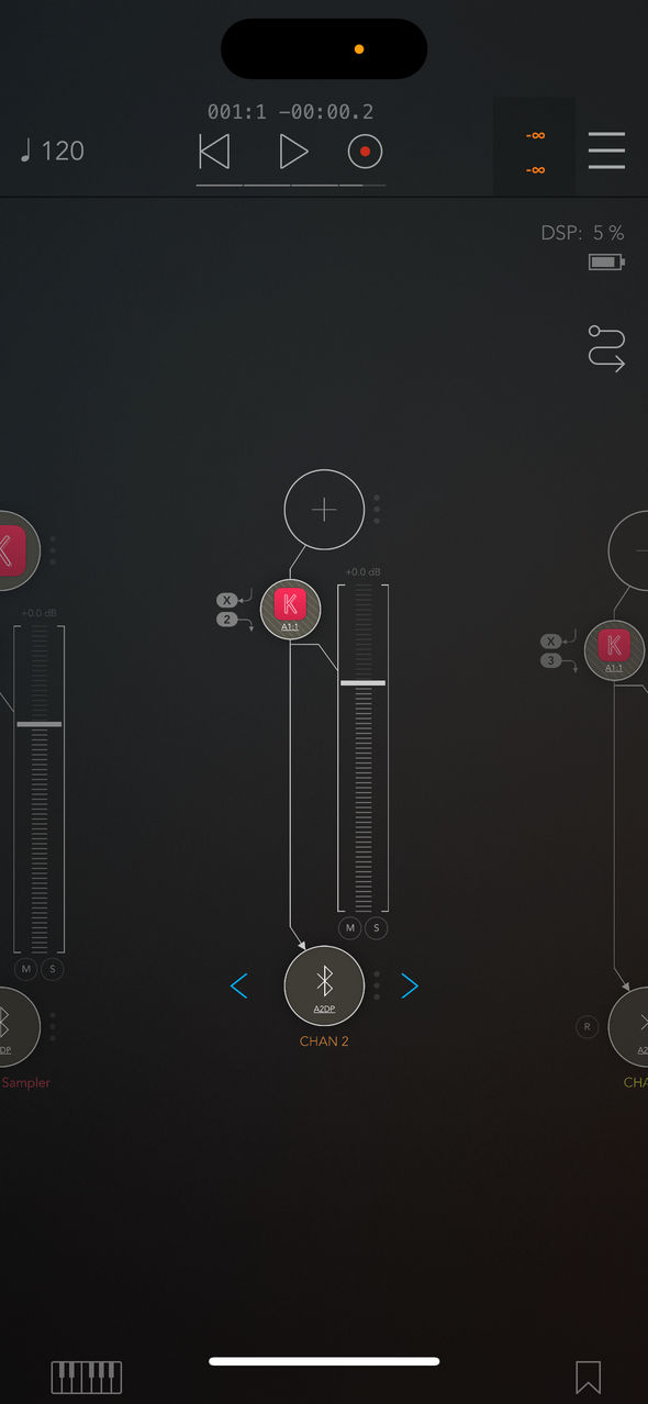 AUv3 Multi-bus mode — Phone 화면