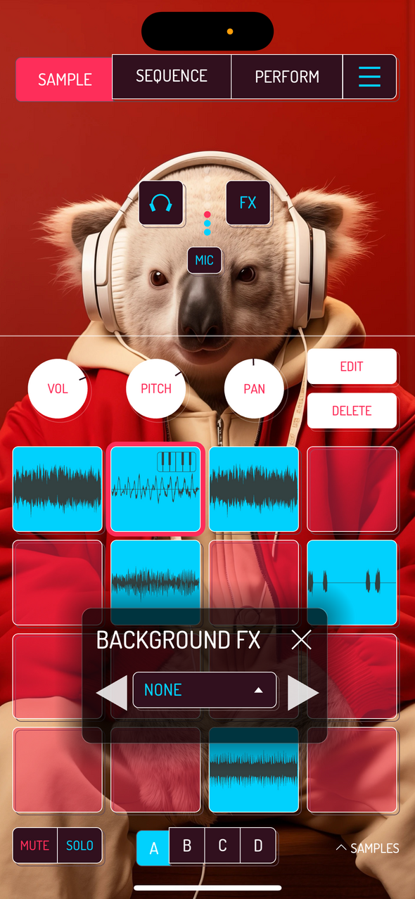 Background image applied — Phone 화면