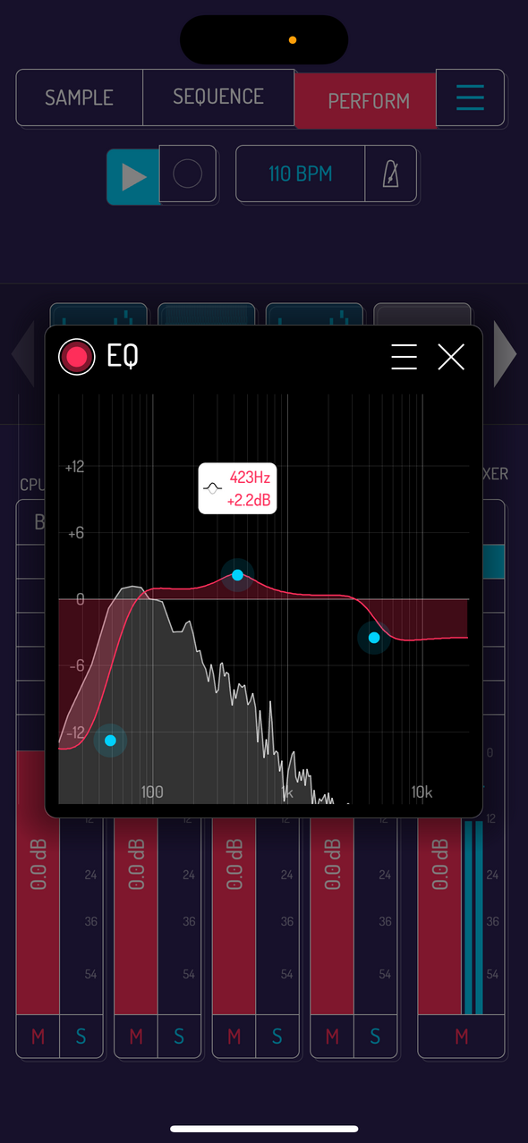 EQ effect — Phone 화면