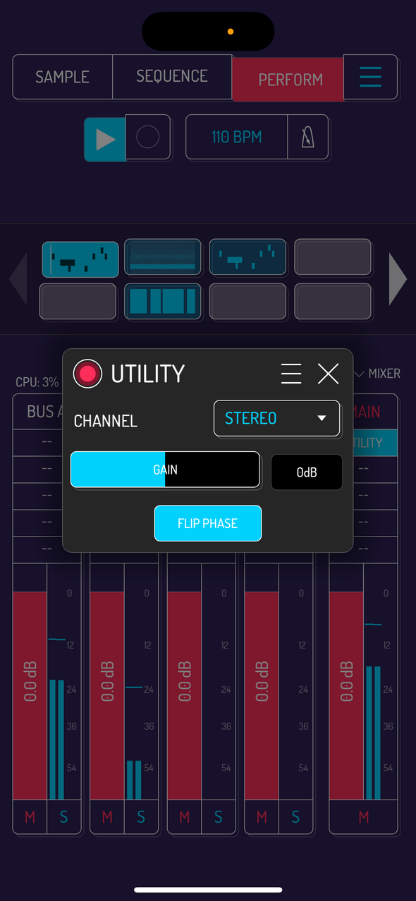 Utility effect — Phone 화면