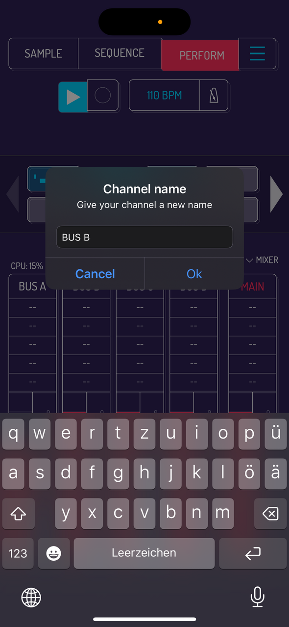 Rename channel — Phone 화면