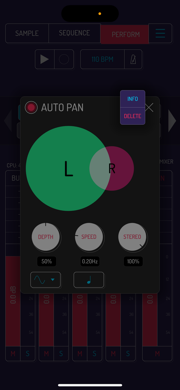 Delete effects — Phone 화면