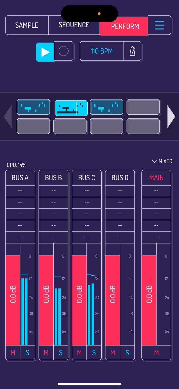 Mixer — Phone 화면