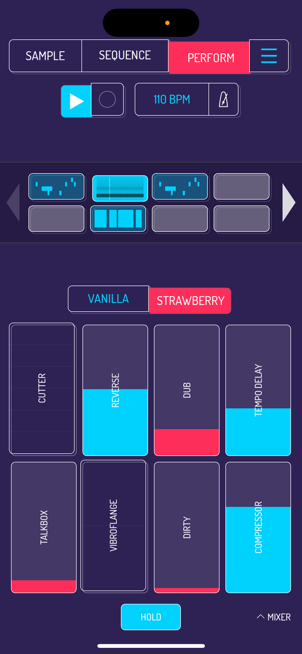 Live FX simple — Phone 화면
