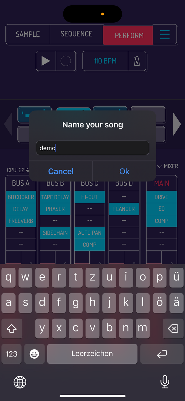 Name your recording — Phone 화면