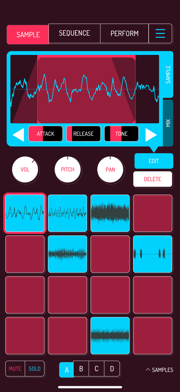 Attack Release Tone — Phone 화면