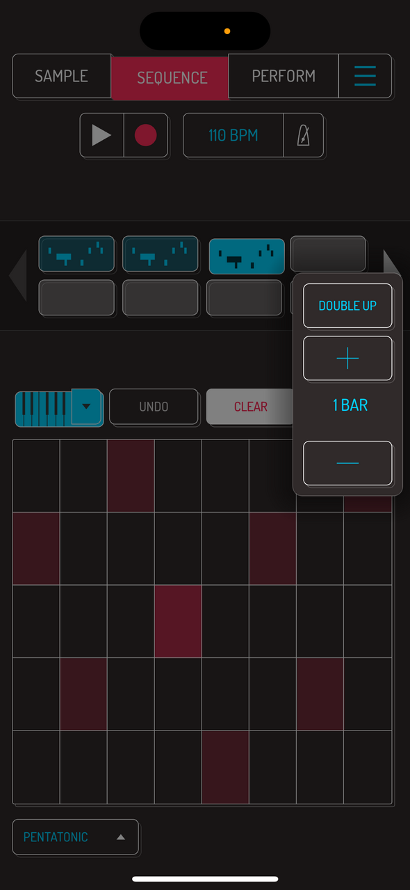 Bars dropdown — Phone 화면
