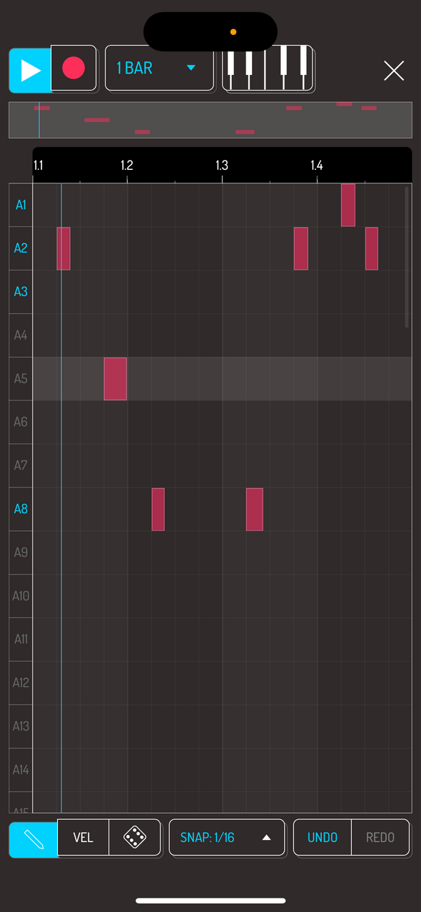 Grid view — Phone 화면